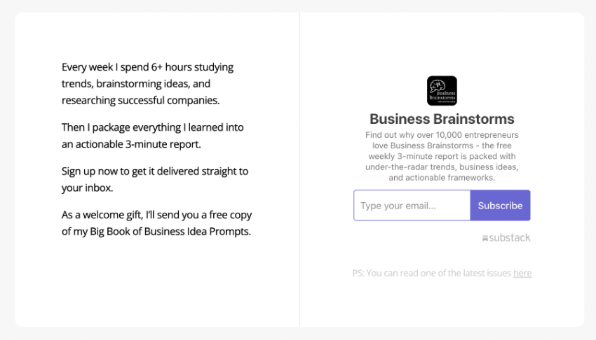 Business Brainstorms screenshot